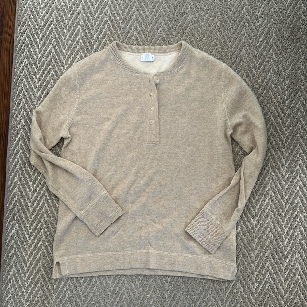 Club Monaco Italian Cashmere Henley Sweater